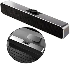 Caixa De Som Potente Soundbar Pc Notebook Computador Smart Tv Design Metálico Pôtencia Sonora Subwoofer Alto Desempenho Com Efeito Estéreo e Modo Auxiliar Premium