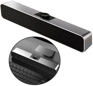 Caixa De Som Potente Soundbar Pc Notebook Computador Smart Tv Design Metálico Pôtencia Sonora Subwoofer Alto Desempenho Com Efeito Estéreo e Modo Auxiliar Premium
