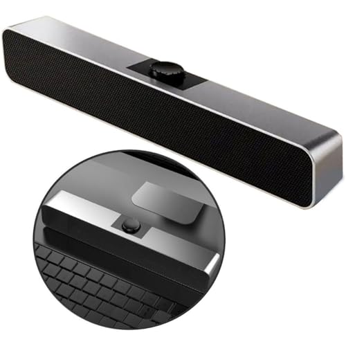 Caixa De Som Potente Soundbar Pc Notebook Computador Smart Tv Design Metálico Pôtencia Sonora Subwoofer Alto Desempenho Com Efeito Estéreo e Modo Auxiliar Premium