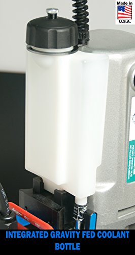 Hougen Hmd904 115 Volt Magnetic Drill With Coolant Bottle Plus 1/2" Drill Chuck, Adapter And 12002 Rotabroach Cutter Kit #TOP1