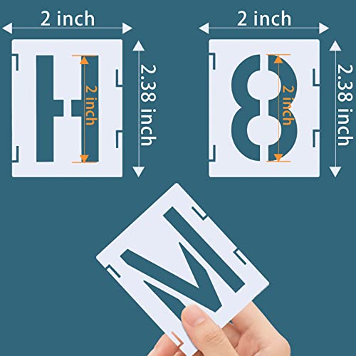 Airiqi Letter Stencils For Painting On Wood Alphabet Stencils Number Stencils 2 Inch Large Letter Stencils Spray Paint Stencil Small Letter Stencils For Crafts Custom Stencils For Spray Painting 42Pcs #TOP2