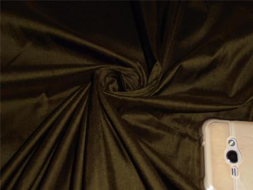 Tissu Dupion 100 % pure soie vert kaki pour exprimer votre créativité à travers la couture