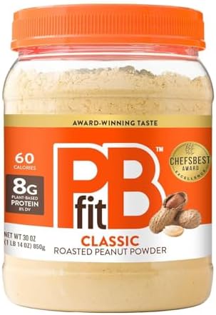PBfit All-Natural Peanut Butter Powder Spread From Real Roasted Pressed Peanuts, 8g of Protein, 30 Oz