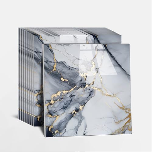 AMOYUN Azulejos Adhesivos Cocina, 10 piezas Vinilo Pared Vinilos de Pared Decorativos 30x30cm Revestimiento de Paredes PVC Baldosas Adhesivas Pared Cocina Azulejos Baño Vinilo Suelo