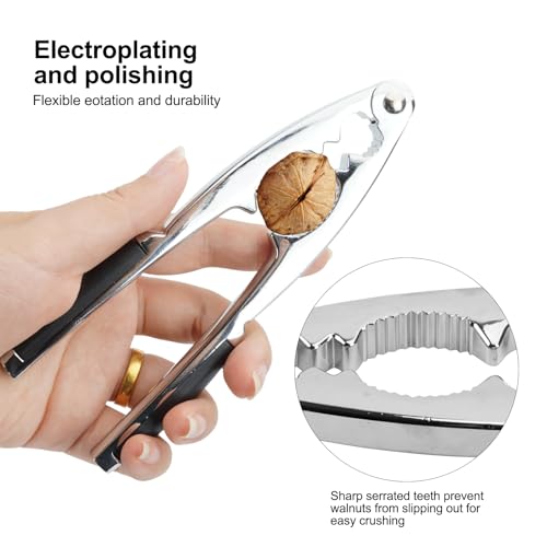 Nutcracker, Metal Nutcracker Multifunction, 4 Pcs Nutcracker Kitchen Tool, Nut Crackers Heavy Duty with Non-Slip Handle, for Nuts, Hazel, Walnuts, All Sorts of Nuts and Seafood - Image 4