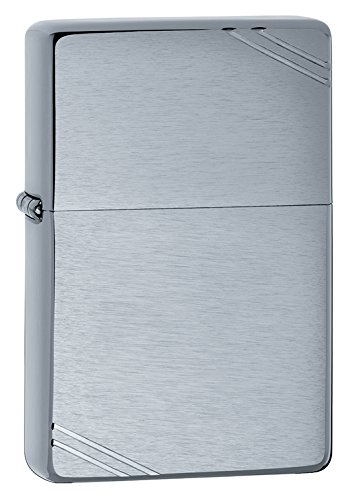 Encendedor Zippo Vintage Cromo Cepillado Personalizado miniatura 2