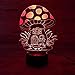 Produktbild 3D Illusion Nachtlicht 7 Farbe Led Vision Quelle Pilzhaus Tisch Sensor RBG Neuheit Kind Kinder Baby Gadget Childrensleep Geburtstagsfeier Acryl Taste bunte kreative Geschenk Fernbedienung