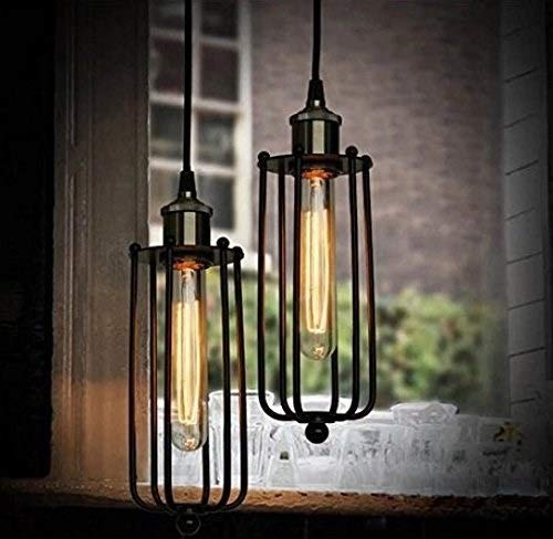 Iluminación retro industrial con lámpara metálica E27 5