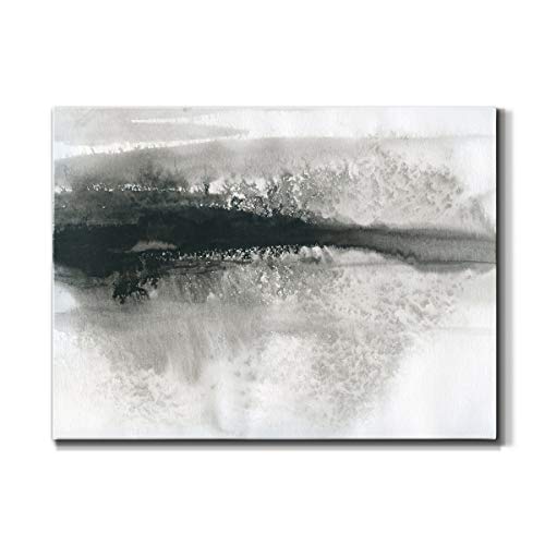 Renditions Gallery Nature Canvas Wall Art Paintings & Prints Decorations Vintage Misty Forest Black & White Horror Abstract Artwork Wall Hanging for Bedroom Home Office Kitchen - 24"x36" LT10