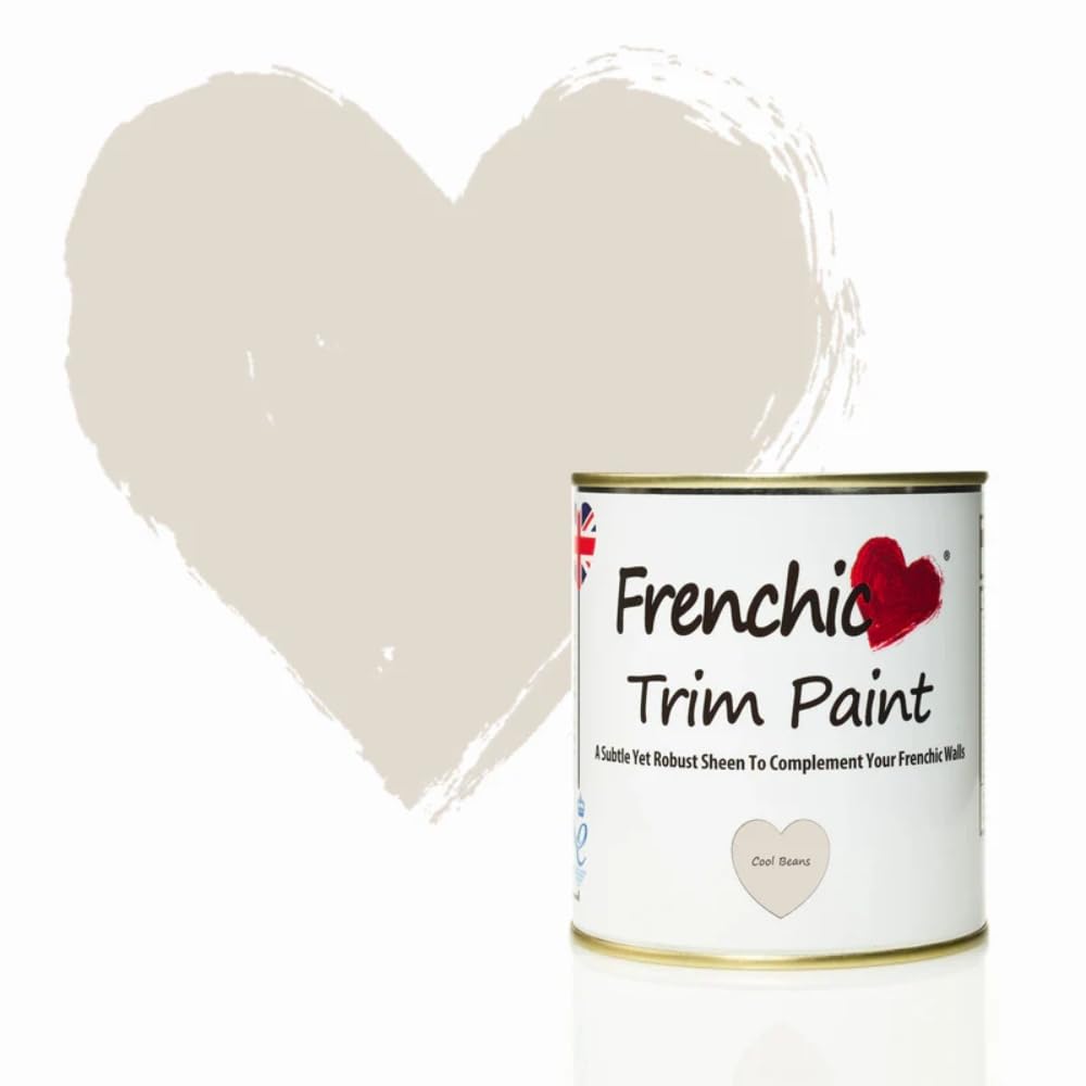 Frenchic Complex, Pale And Creamy, Taupe Which Changes According To Its Surroundings Cool Beans Trim Paint With A Satin Sheen Finish - 500Ml