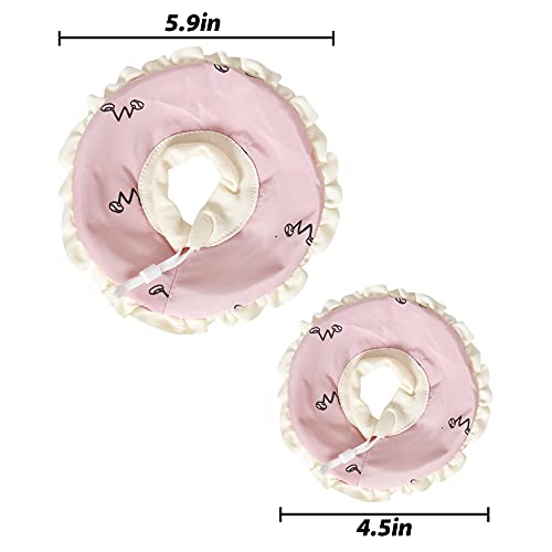 Image of Hamster Cone Recovery Collar After Injury Anti-Lick Anti-bite Pet Protection Collar for Small Animal Elizabethan Collar for Rabbit Guinea Pigs Rats Ferret Squrrel (L, Pink)