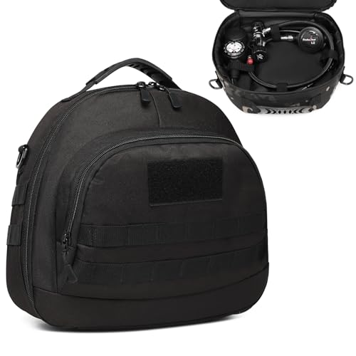 FRETHIND Bolsa para reguladores de buceo profesional con acolchado y correa para el hombro, para almacenamiento de equipo de esnórquel, buceo y viajes, color negro