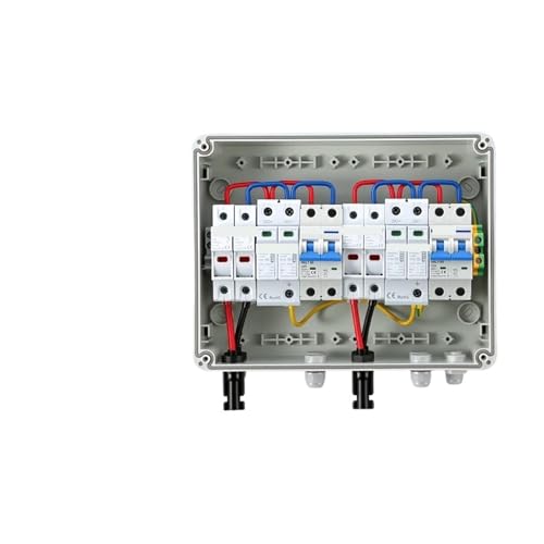 Full Copper Wire 2 in 2 Out DC 600V Solar PV Combiner Box with Lightning Protection 25A Fuse MCB SPD Waterproof PVDB