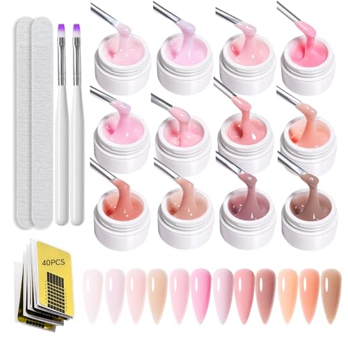 GZSYY à Ongles en Fibre de Verre 12 couleurs Gel Construction Ongle UV Gel Ongle