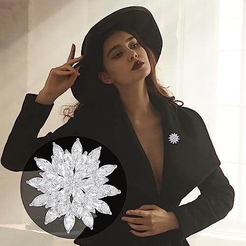 Image of Brooch Pins for Women Fashion Jewelry Cubic Zirconia Brooches and Pins for Birthday Wedding Party Gift