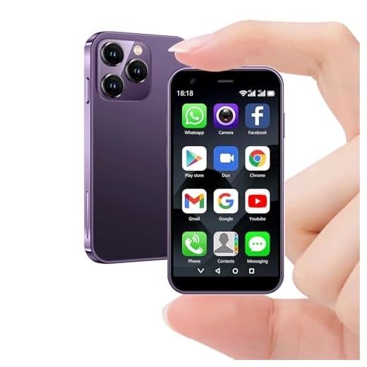 BLKE Max Mini Smartphone 4G, écran HD 3,0", Double SIM Quad Core, 3+32 Go, 2000 mAh, téléphone pour Enfants débloqué, téléphone de Poche pour étudiant, Petit Smartphone à écran Tactile Violet