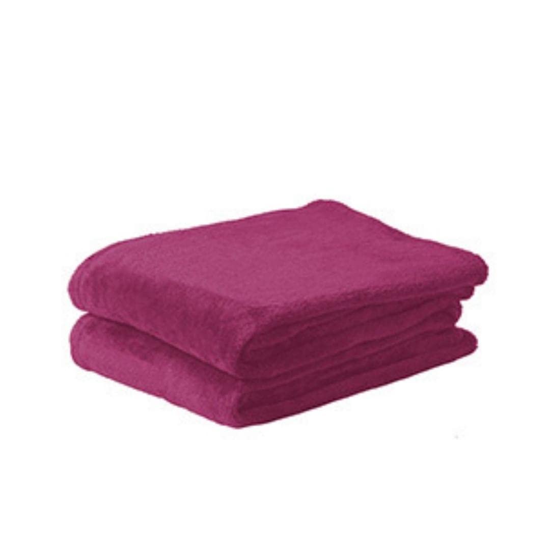 Blankets Sofa Plaid Velvet Smooth Fuchsia