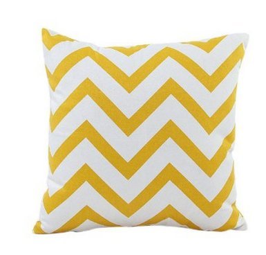 Josep. H 45u00a0cm Ola Rayas algodón Cuadrado Manta Funda de Almohada Funda de cojín decoraciónu00a0u0096u00a0Negro, algodón, Lino, Amarillo, Talla única