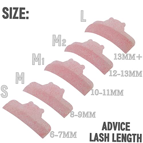 Coussinets de levage de cils silicone rose permanentes et recourbe-cils patchs souples - 7