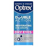 Optrex Double Action, Dry Eyes, 10 ml, Moisturising Drops for Dry & Tired Eyes, Fast Long-Lasting Relief, Restores Moisture, Suitable with Contact Lenses, Eye Care Solution, Instant Relief