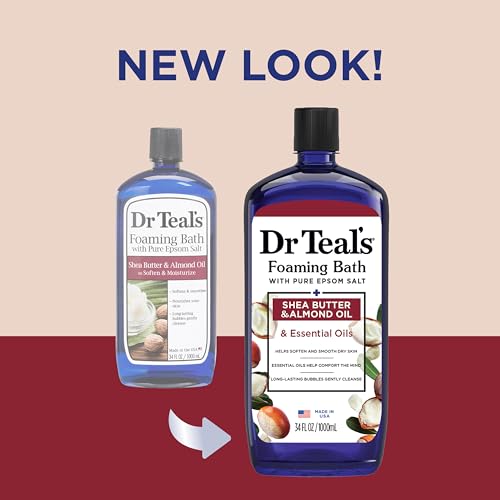 Dr Teal's Foaming Bath with Pure Epsom Salt Shea Butter & Almond Oil with Essential Oils 1L - Image 3