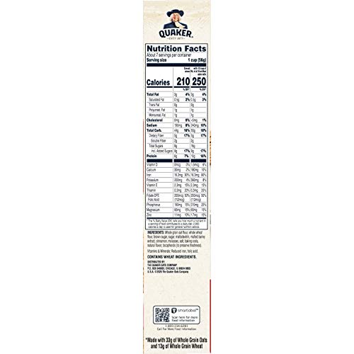 Quaker Oatmeal Squares Cereal, Cinnamon, 14.5 Ounce (Pack Of 4) #TOP4