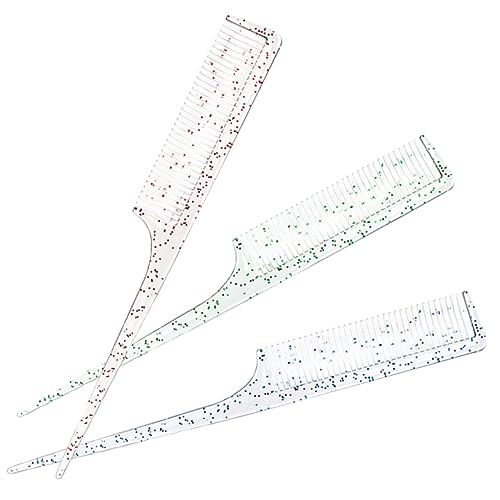 minkissy 3pezzi Pettini Coda Di Topo Per Riga Dei Capelli Pettine Punta Per Riga Pettine Per Mèches e Treccine Realizzati in Materiale Resistente e Durevole Lavabili e Riutilizzabili Adatti