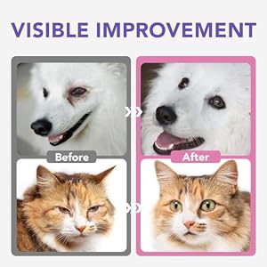HICC PET Eye Drops for Dogs and Cats, 5.1oz Dog and Cat Eye Rinse, Gentle Formula to Soothe Eye Infection Allergy, Dog Tear Stain Cleaner, Safe for All Animals HICC PET Eye Drops for Dogs and Cats, 5.1oz Dog and Cat Eye Rinse, Gentle Formula to Soothe Eye Infection Allergy, Dog Tear Stain Cleaner, Safe for All Animals