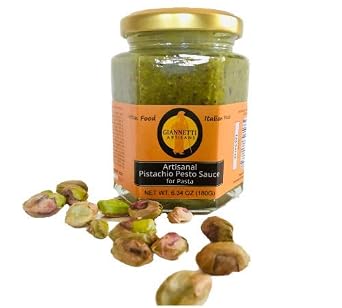 Giannetti Artisans Sicilian Pistachio Pesto - Plain & Spicy - Imported from Italy Plain, Single
