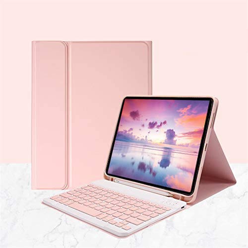 iPad 9.7キーボードケース iPad第5/6世代/Pro9.7/Air2/Air兼用bluetoothキーボード付きケース 分離式 ペンシル収納 スタンド機能 全面保護 ピンク