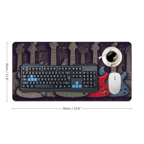 Guitar Pattern Desk Mat Fashion Large Mouse Mat miniatura 2