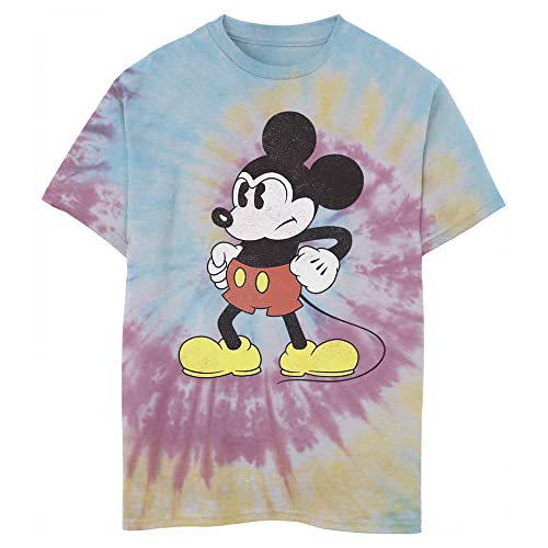 T-shirt Mickey Mouse garçon bleu et rose en taille S