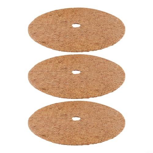 Manta de mantillo de coco de 46cm para proteger plantas en maceta, pack de 3 5