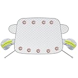 Frontscheibenabdeckung, Auto-Windschutzscheibenabdeckung mit 2 Haken & 2 Spiegelabdeckungen,...