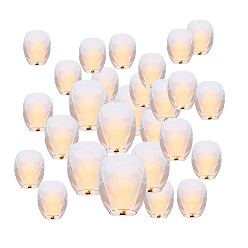 40 Pack Paper Lanterns, Chinese Flying Lanterns to Release in Sky, Decorative Lanterns Lamp with Marker pens Suitable for Birthday Wedding New Year Party Summer Beach Visits, Event, Decor 40 Pack Paper Lanterns, Chinese Flying Lanterns to Release in Sky, Decorative Lanterns Lamp with Marker pens Suitable for Birthday Wedding New Year Party Summer Beach Visits, Event, Decor