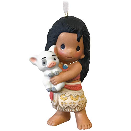 Hallmark Keepsake Christmas Ornament 2020, Disney Moana and Pua Precious Moments, Porcelain (2999QK1351)