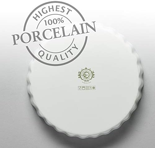 Wm Bartleet & Sons Traditional Porcelain Round Flan Dish, 20cm  White