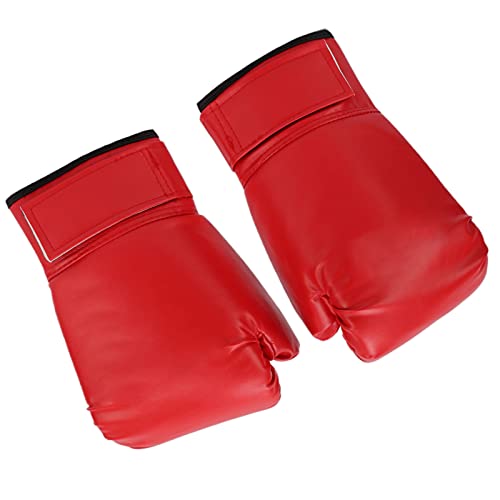 Keenso de Boxe pour Adultes de Boxe d'entraînement en Cuir PU 10 Oz Doublure en Latex 25x15 Cm pour Hommes et Femmes Muay Thai Sanda Entraînements Sparring Bag Practice (Rouge)