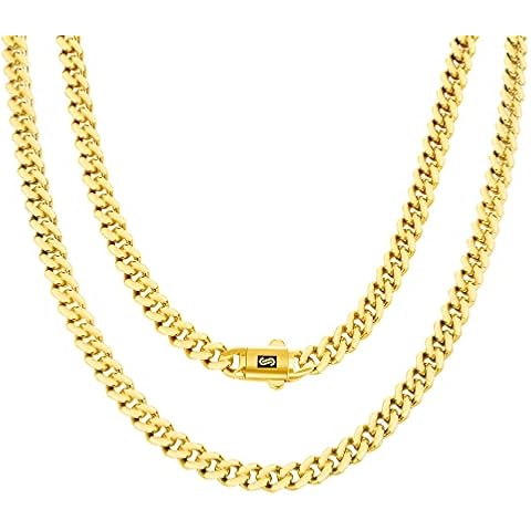 Nuragold 10k Yellow Gold 6mm Royal Monaco Miami Cuban Link Chain Necklace, Mens or Womens Jewelry 16" 18" 20" 22" 24" 26" 28" 30" Cover