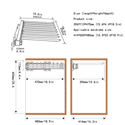 Rack de pantalons réglables en alliage pour optimiser votre dressing - 2
