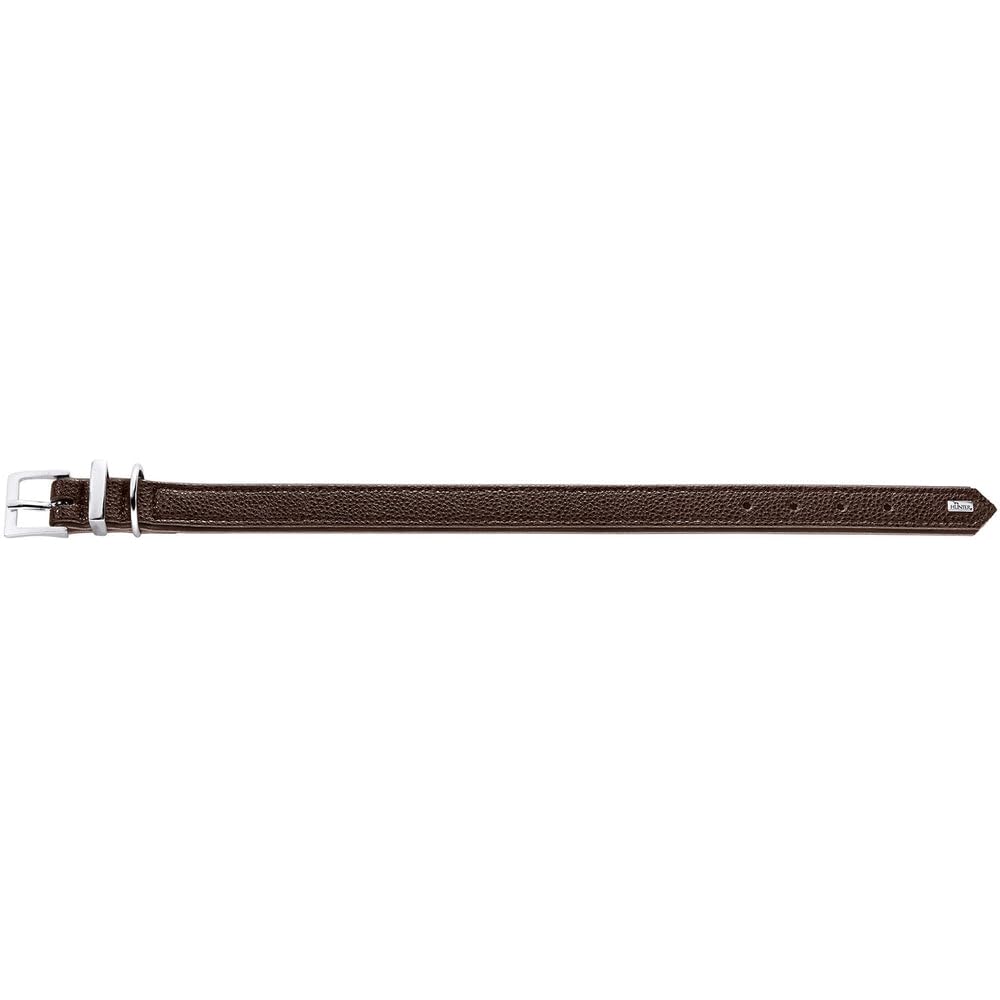 HUNTER Hundehalsband Sofia, Farbe: braun, Kunstleder in Rindnappa-Optik, pflegeleicht, Brilliant gefärbt, weich gepolstert, reißfest, Made in Germany, Größe 60