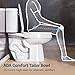 White 2-piece Elongated Toilet with Standard 12-in Rough-in, ELLAI Powerful Single Flush 1.28 GPF ADA Chair Height Toilet (Seat Included)
