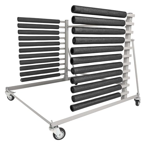 Gelacie Mobile Windshield Rack 10 Slot Windshield Glass Storage Rack Bracket with 4 Casters Steel 2
