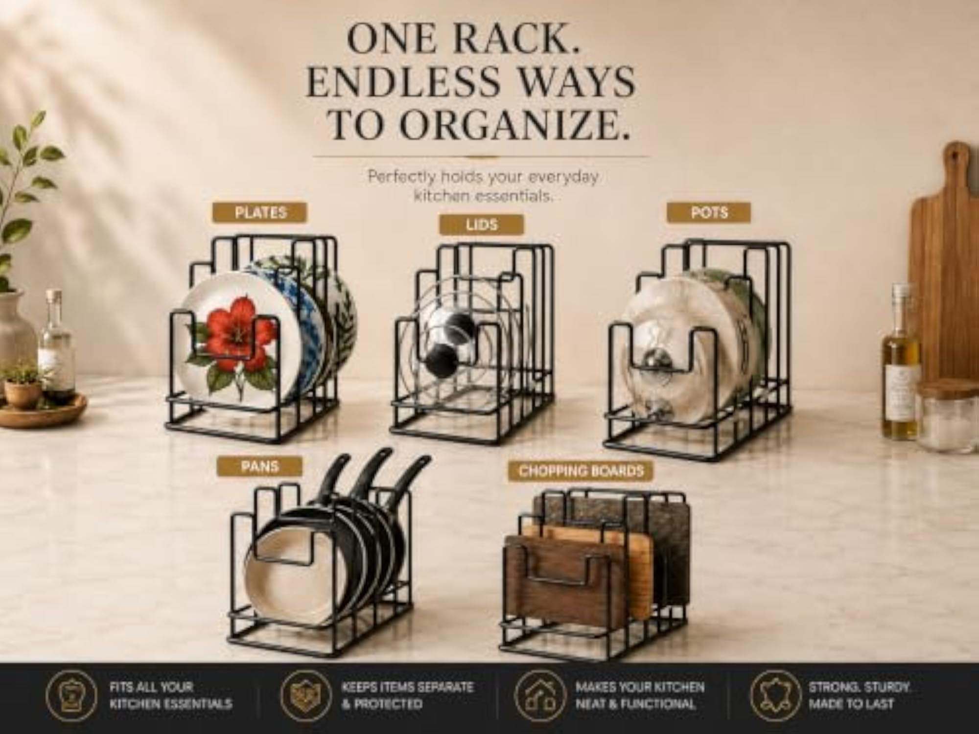 Kitchen Storage Rack Utensil Holder