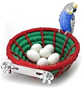 Acsist Bird Nest for Cage,Parrot Breeding Nest,Handwoven Cotton Rope Parakeet Bed,Canary Nesting ...