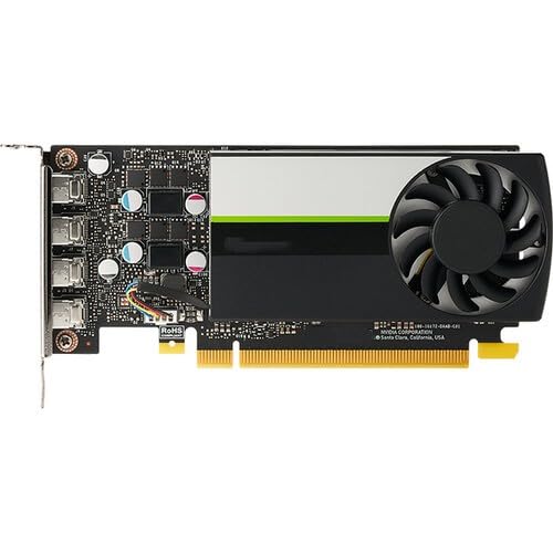 Image of NVD Quadro T1000 8GB ( Refurb w / 1YR Warranty ) Low-Profile Single-Slot SFF Professional Graphic Card: 8GB GDDR6, PCIE 3.0 x16, 4X Mini-DisplayPort with 4 miniDP to DP Adapters for Quad 5K Display