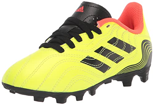 Image of adidas Copa Sense.4 Flexible Ground Soccer Shoe, Team Solar Yellow/Black/Solar Red, 6 US Unisex Big Kid
