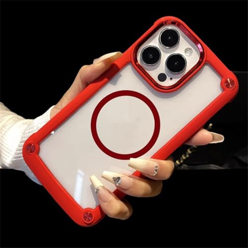Coque magnétique pour iPhone 16 Plus robuste et transparente avec anneau de charge intégré