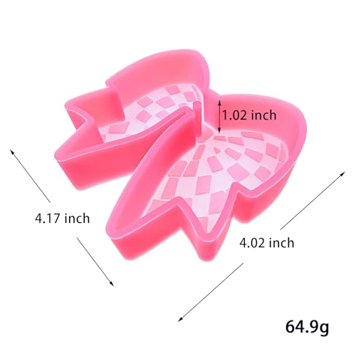 (300 Design Optional) MUBYOK M480 Checkered Bow Silicone Freshie Mold for Baking Aroma Beads Car Freshie Supplies