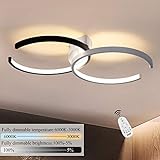 ✔Material -Elegante Deckenleuchte im Kreis-Design, mit hochwertigem Lampekörper aus Eisen und Lampeschirm aus Acryl, die Abdeckung für die direkte Montage unter der Decke.